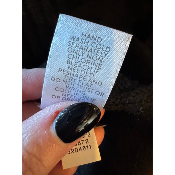 J Jill Sweater Women Medium Petite Black‎ Ivory Fair Isle Nordic Knit Mock Neck - Picture 11 of 12